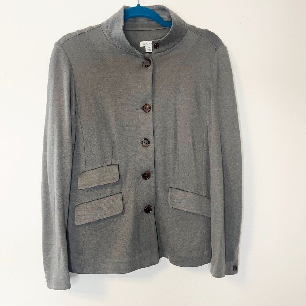 Sundance Knit Blazer Heather Gray Size Medium